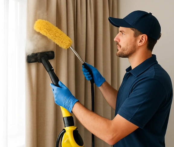 Trusted blind cleaning technician Matty Curtain Cleaning engadine-nsw QLD