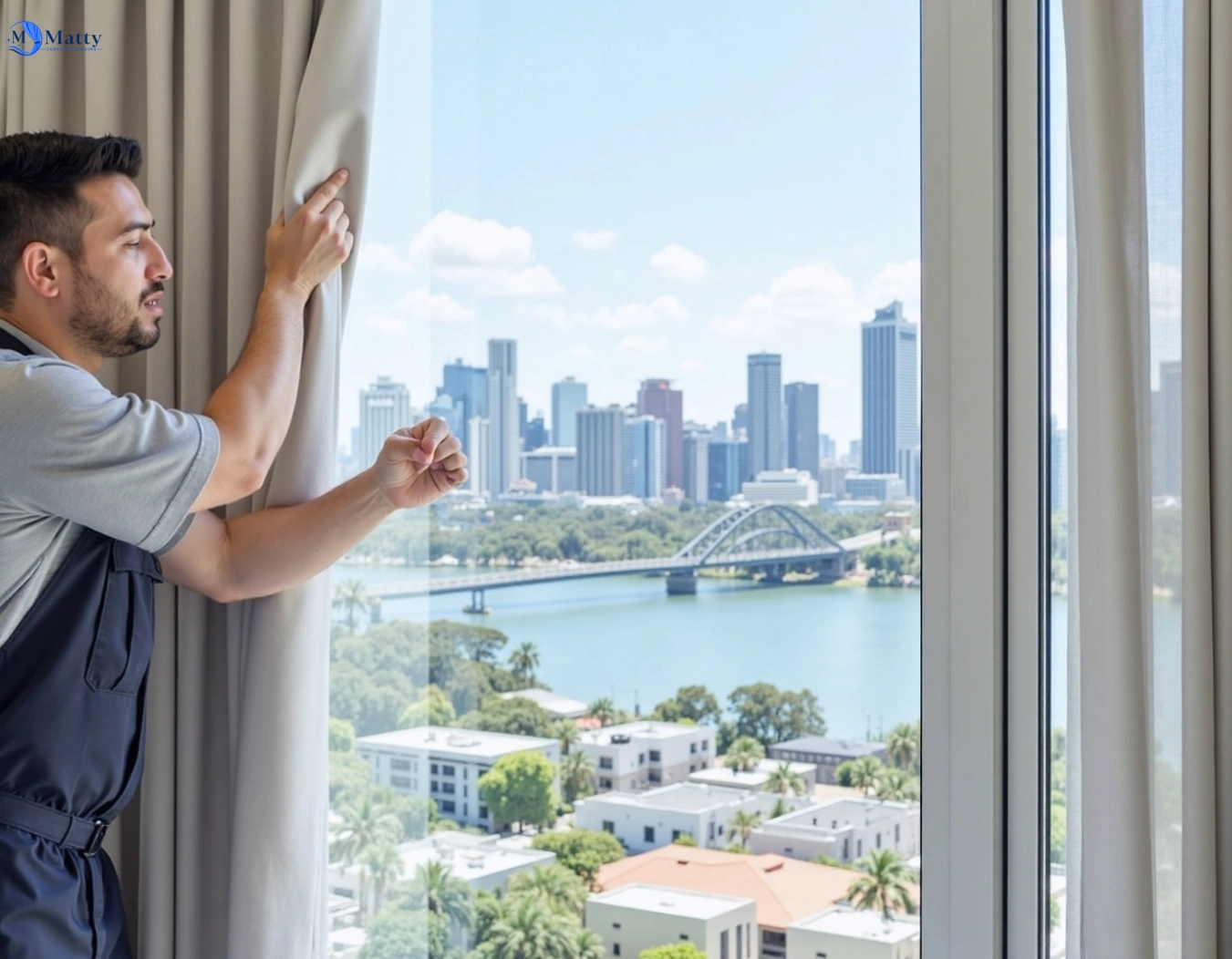 Professional curtain steam cleaning service engadine-nsw QLD by Matty Curtain Cleaning