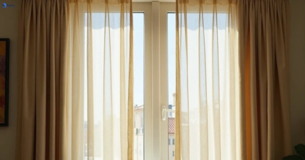 Dull dusty drapes in engadine-nsw before professional cleaning